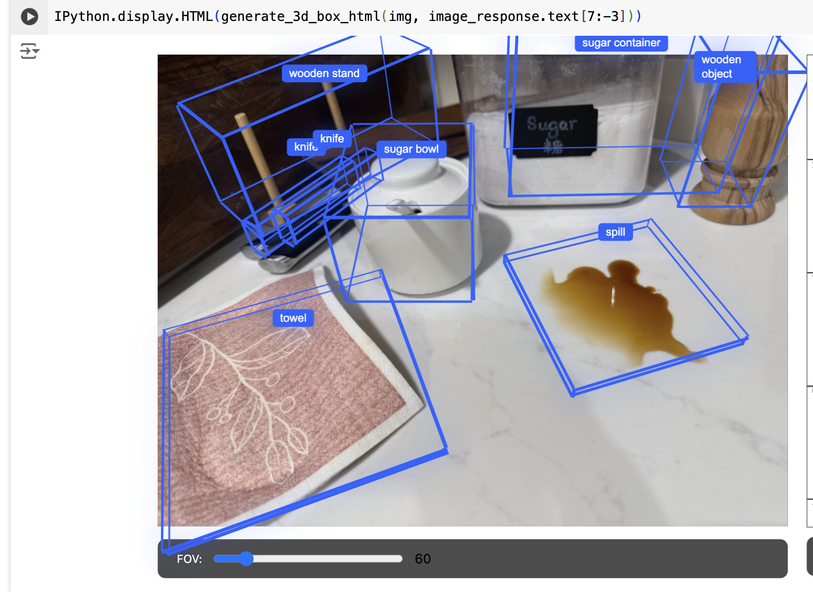 3D bounding box example